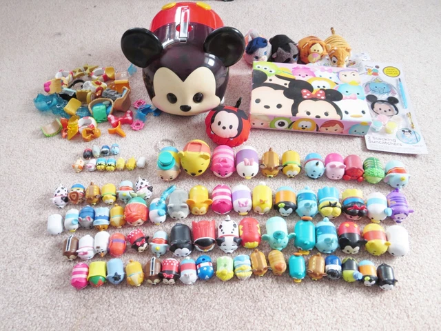 Disney Tsum Tsum Lot, 70+ Figures, Accessories, Carry Case, Stationary, Jewelry