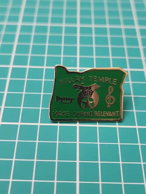Vtg 1996 Shriner Hillah Temple Masonic Oregon Gold Tone Lapel Pin Hat Pin 2