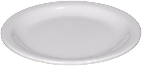 MMPR-6W Round Melamine Plate, 6.5-Inch, White ( 12 Count ),Medium