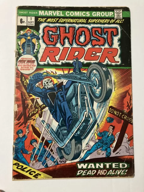 Ghost Rider 1 Marvel Comics Bronze Age #1  1973 Johnny Blaze Pence First G/VG