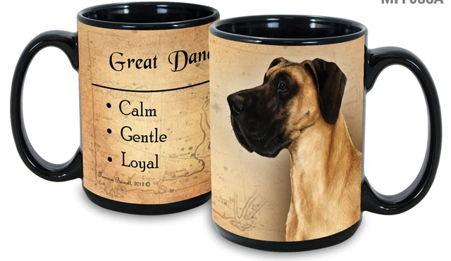 Uncropped Fawn Great Dane Faithful Friends Mug