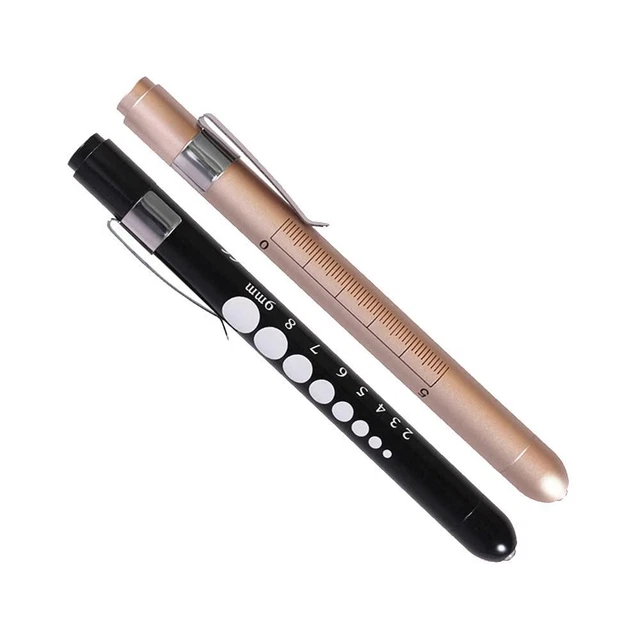 Aokin Pen Light with Pupil Gauge, Reusable LED Penlight Medical for Doctor Nurse