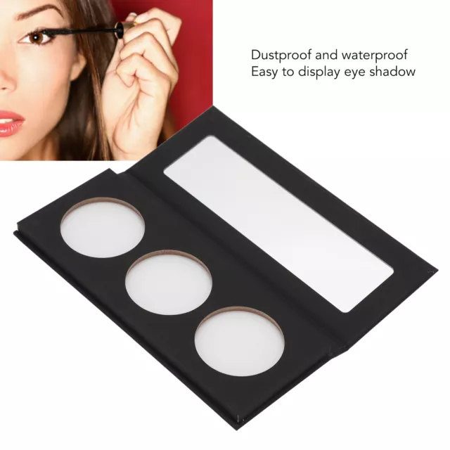 3 Hole Empty Eyeshadow Palette DIY Palette For Blush Bronzer Powder Black IDM