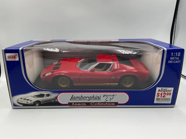 Lamborghini Miura moulée sous pression à l'échelle 1/18 d'Anson, modèle