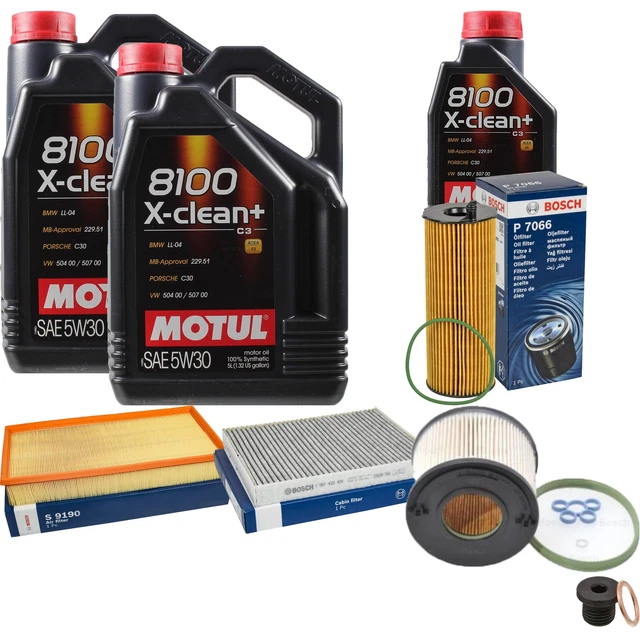 Kit Entretien Moteur 6L MOTUL 8100 X-CLEAN EFE 5W-30 - Pour Land Rover Range Rover 3.0 D 4x4