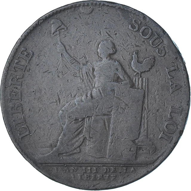 [#1178944] Frankreich, Monneron de 2 Sols, 1791 / AN 3, Birmingham, S, Kupfer