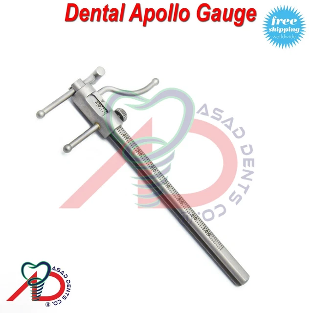 Dental Implant VDO Ruler Apollo Caliper Gauge Premium Grade Stainless Steel 100m