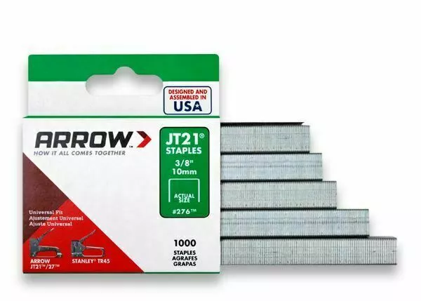 Heavy Duty Arrow Staples JT21 T27  10mm (3/8") (Box of 1000)