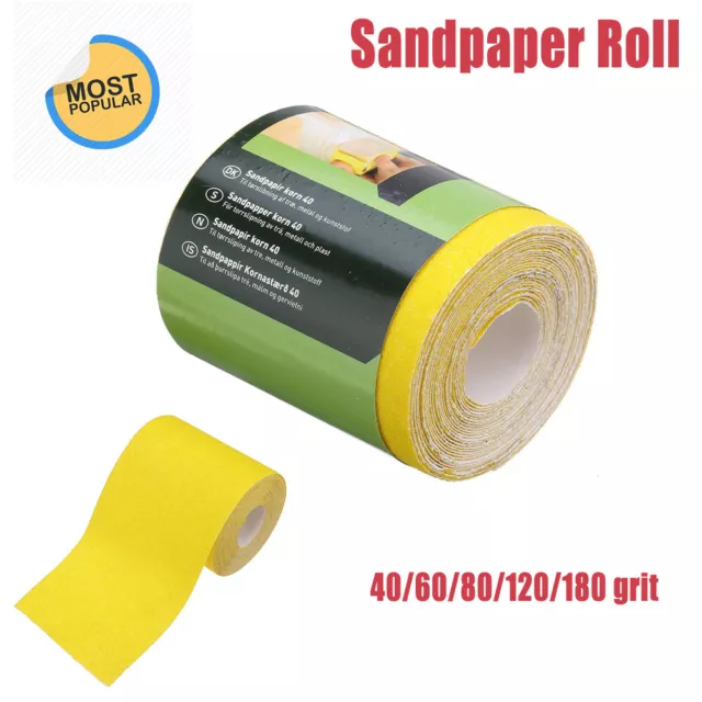 Sanding Disc Sandpaper 100 Roll  Back  40 60 80 Grit Sand Paper Yellow
