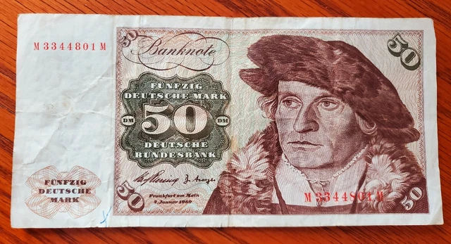 50 Deutsche Mark Note 1960 West Germany U.S. Seller!