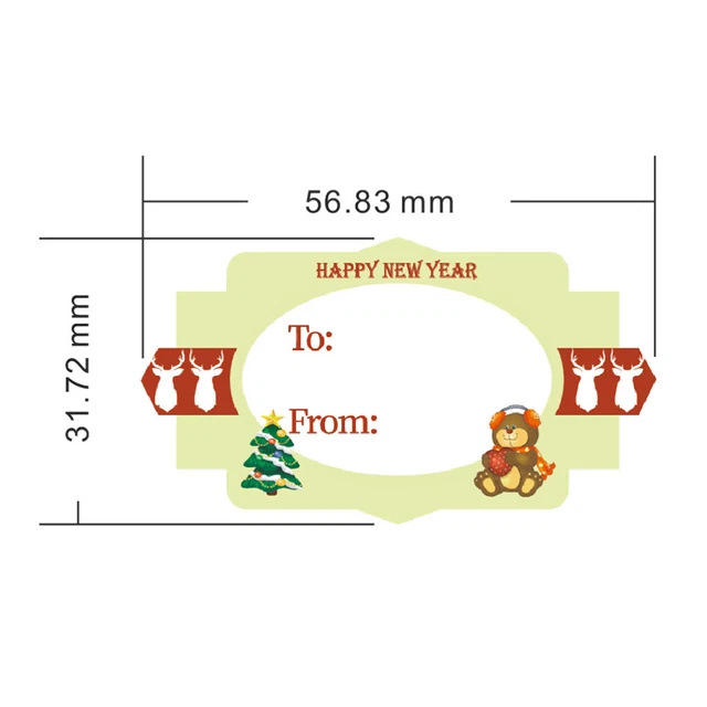 18 Sets Selbstklebende Weihnachten Geschenk Tags Chrismas Party Favor 3
