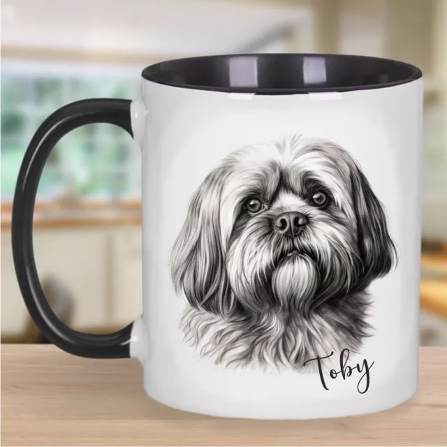 Personalised Pet Dog Mug Lhasa Apso , Ideal Gift Present