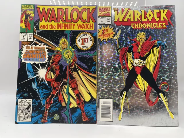 Warlock and the Infinity Watch #1 & The Warlock Chronicles #1- Lot of 2 VF Shape