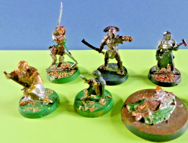 Lot De 7 Guerriers Elfes Warhammer En Métal - Figurines SdA - P-00J3F