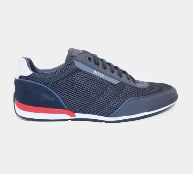 Hugo Boss Low-top Saturn Trainers in Mesh/Rubberised Trims Navy Blue UK 6 -11