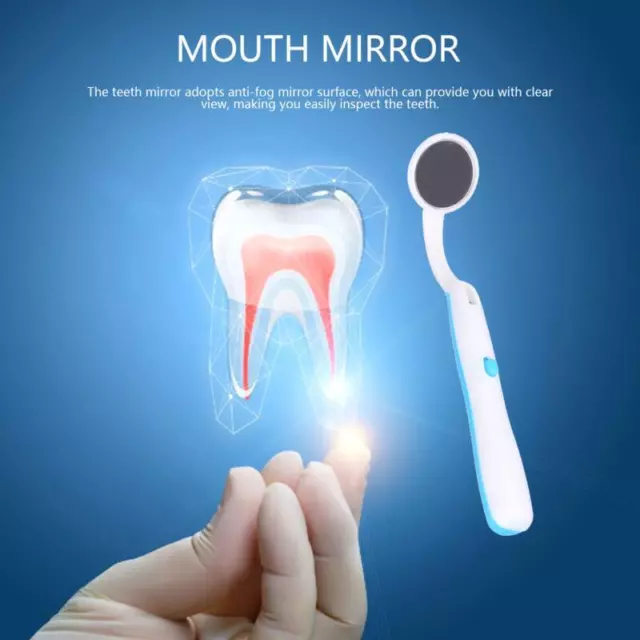 Dental Mirror with LED Light for Clear Teeth Inspection Dentist Oral Care Tool