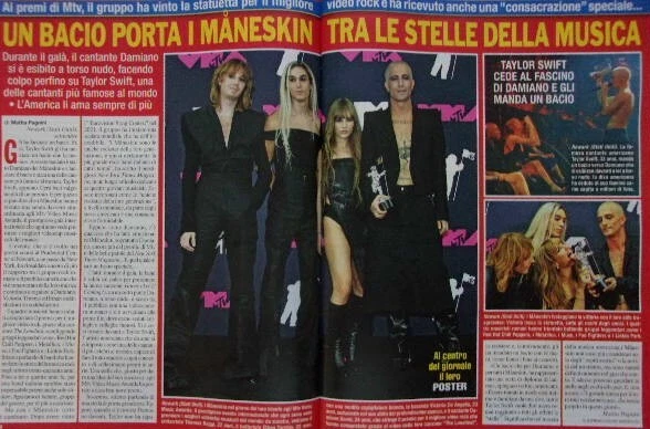Maneskin 2 pagine/ritagli/clipping   #dip3823