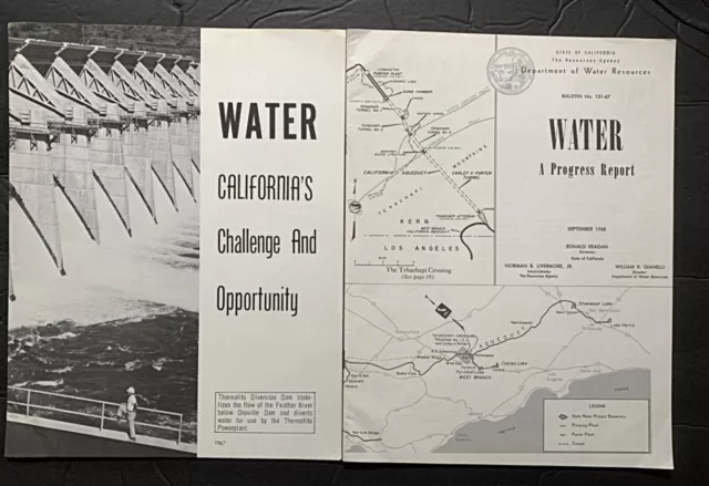 1967 California Water Progress Challenges 2 Different Booklets