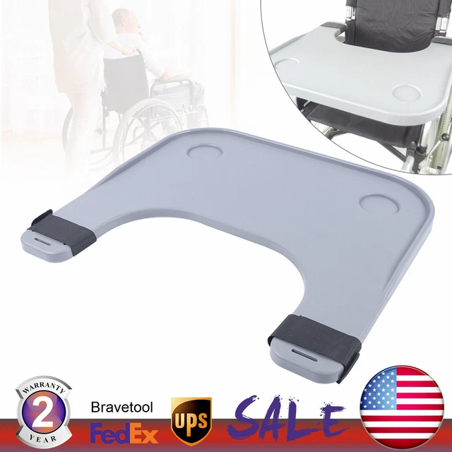 Mesa de bandeja de regazo para silla de ruedas con soporte para 2 tazas para comer lectura extraíble duradera EE. UU.