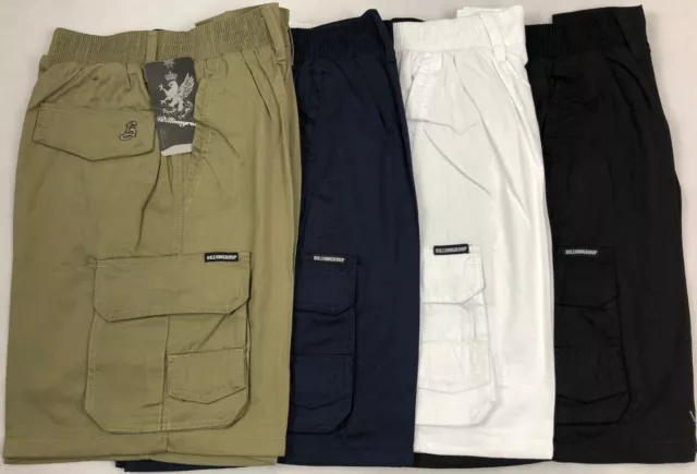 Men's Casual Cargo Work Short Workwear Pant, Black Navy White  Khaki, Size S-4XL