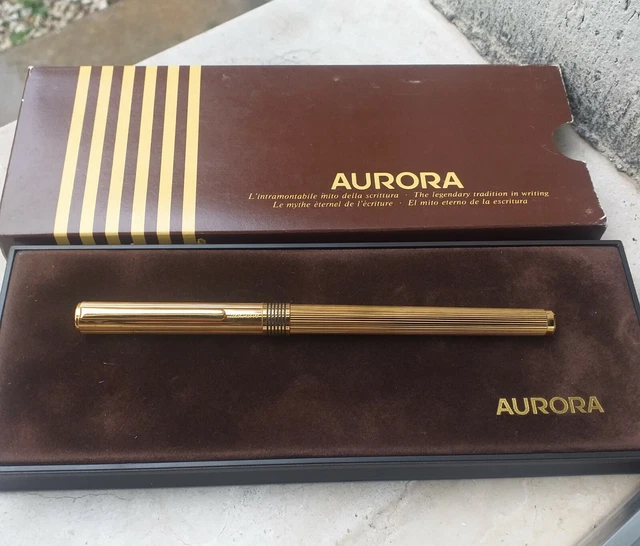 Stylo Plume Et Porte-mine Aurora 88 Plaqués Or 18 Carats - Occasion Avec étui Et Certificat D'origine
