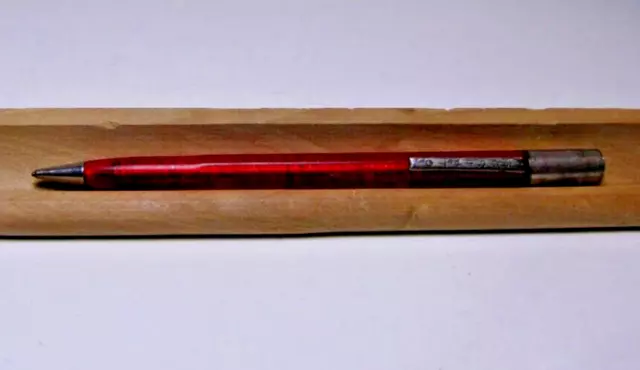 SCRIPTO Red Swirl Translucent Vintage Mechanical Pencil