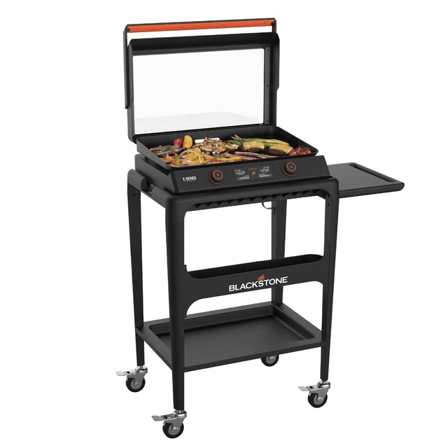 BLACKSTONE ESERIES 22& Electric Tabletop Griddle with Prep Cart 242.