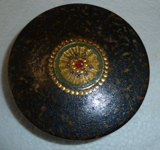 Boîte à Bijoux Vintage Style Art Déco Années 1930 - Décor Géométrique Nacre, état Exceptionnel