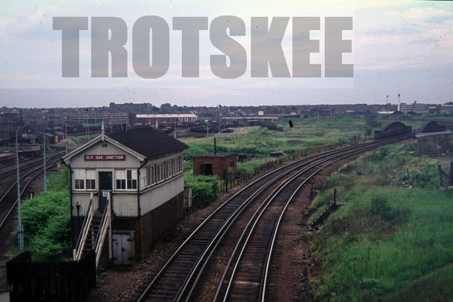35mm Slide BR British Railways Scene View Old Oak Junction Signal Box 1978 Orig