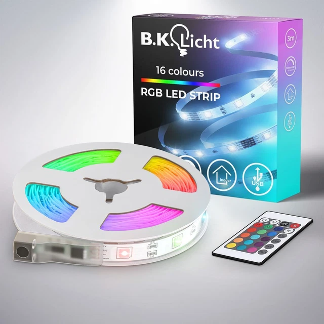BRILONER LED Strip 5m RGB IC - Dimmbare Lichtleiste Mit Fernbedienung