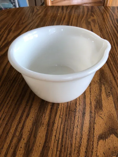 Vintage Hamilton Beach Stand Mixer Small Mixing Bowl White Milk Glass Pour Spout