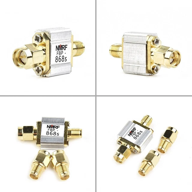 Filtro SAW Bandpass 868MHz Per Reti LoRa E Helium - Con Adattatori SMA