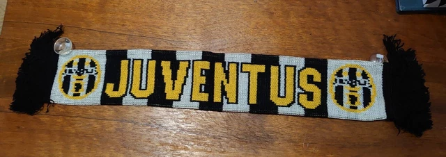 5x Juventus Crested Mini Scarf Car Hang Up With Rubber Suction Pads Football