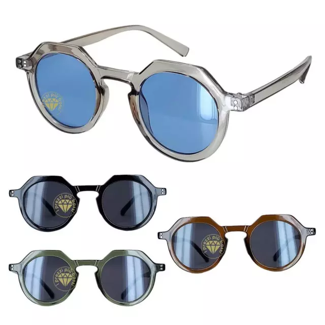 Occhiali Da Sole Uomo Donna Geometrici Traslucidi Lenti Colori UV400 Estate 2023