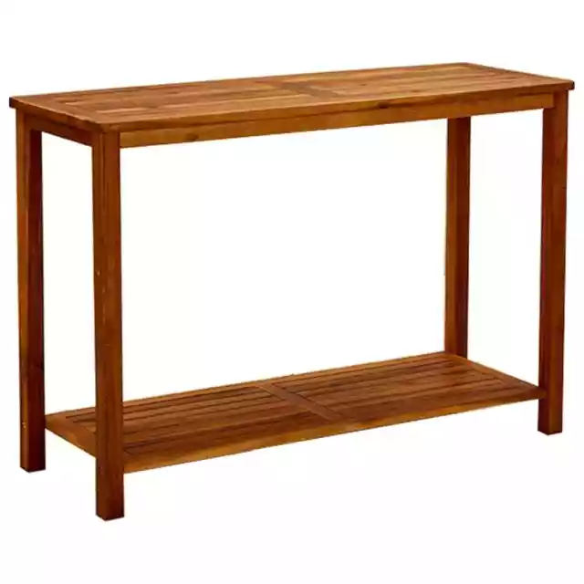 Solid Acacia Wood Garden Console Table Outdoor Patio 110x40/80x35 cm vidaXL