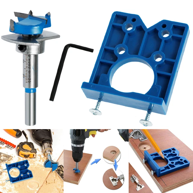 35MM CONCEALED HINGE Hole Jig Kitchen Doors With Drill Bit Tool
