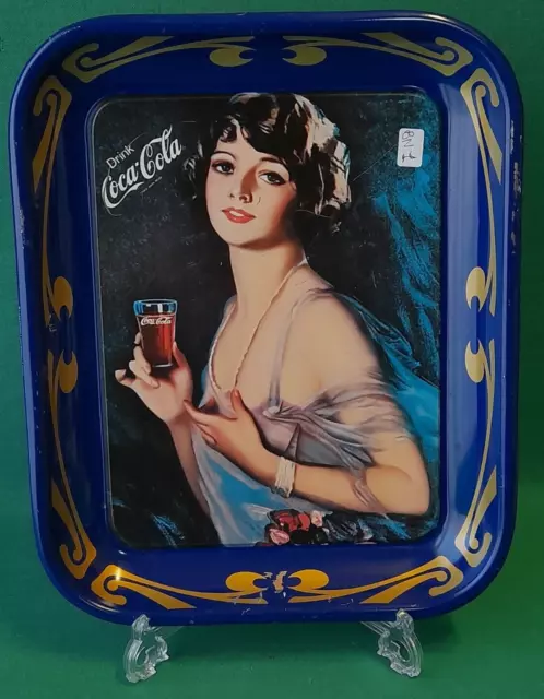 Vassoio Cinquantesimo Aniversario Coca Cola Collezione Drink Vintage Donna. Bn1