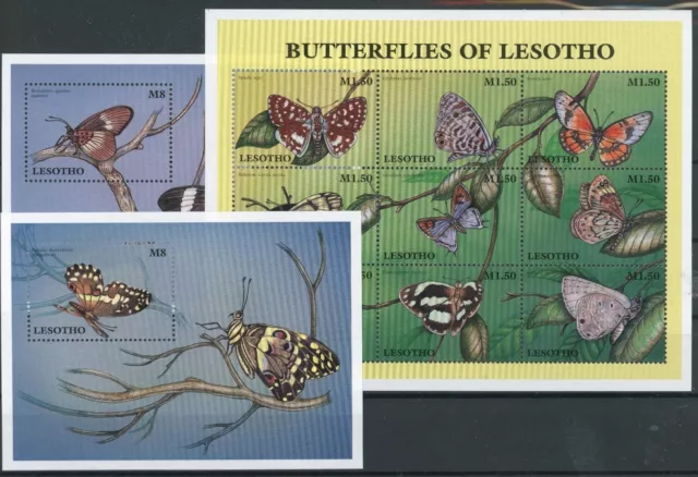 Lesotho Klb. 1219-1227, Block 123-124 postfrisch Schmetterling #JT769
