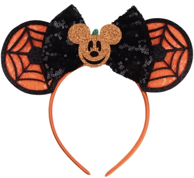 MINNIE MICKEY MOUSE Ears headband Disney Halloween SpiderwebPrincess