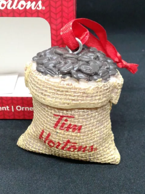 Tim Hortons 2016 Christmas Ornament Coffee Bean Bag ~ NIB