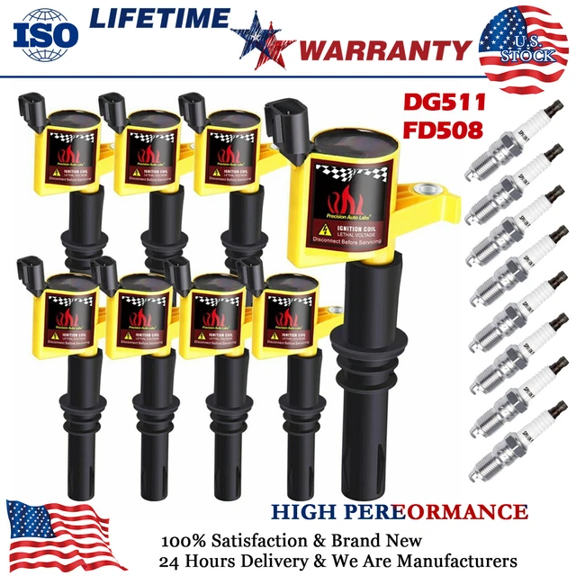 FOR FORD F150 5.4L 20042010 DG511 8Pcs Ignition Coils and PLATINUM