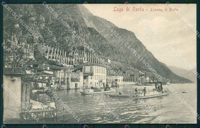 Brescia Limone Lago di Garda Porto cartolina QT4761
