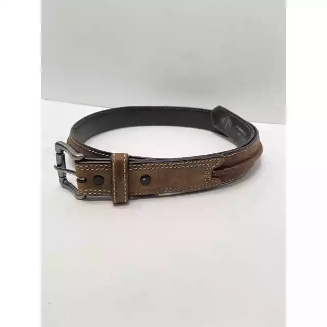 3D Belts Western Leather Belt Youth Sz 30 Center Bump Tube Dark Brown Rodeo