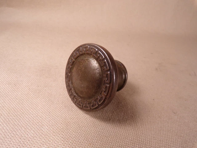 Tiroir de commode vintage / antique en acier meuble bouton de traction matériel 3