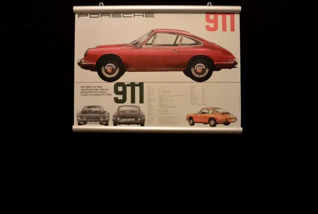 Original Porsche Poster "911" mit Schienensystem