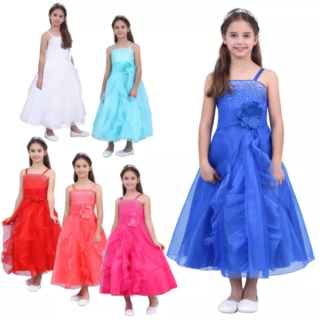 Mädchen Fest Kommunions Hochzeit Kinder festlich Party Kleid Weihnachten Kleid