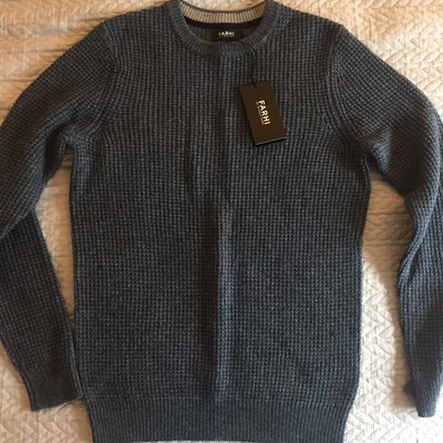 NICOLE FARHI MEN'S ribbed jumper Grey 