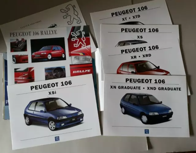 Peugeot 106 Range Brochure 1995 - XN XND Graduate XR XRD XS, XT XTD XSi Rallye 3