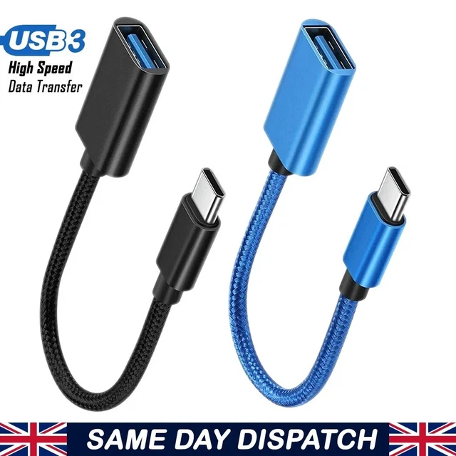 TYPE C TO USB, USB C Male OTG A Female Data Connector Converter Cable ...
