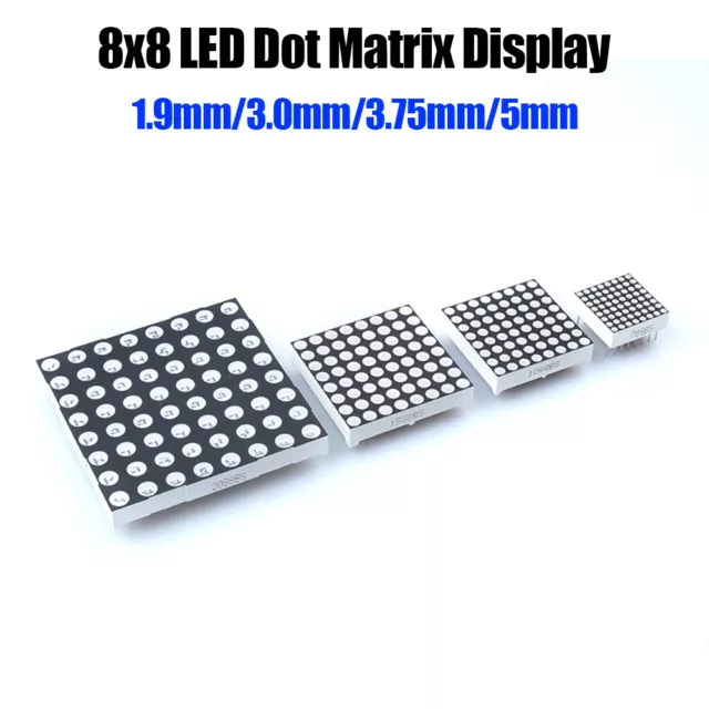 1/5PCS 8x8 1.9mm 3mm 3.75mm 5mm Dot Matrix Display Red LED Display Common Anode